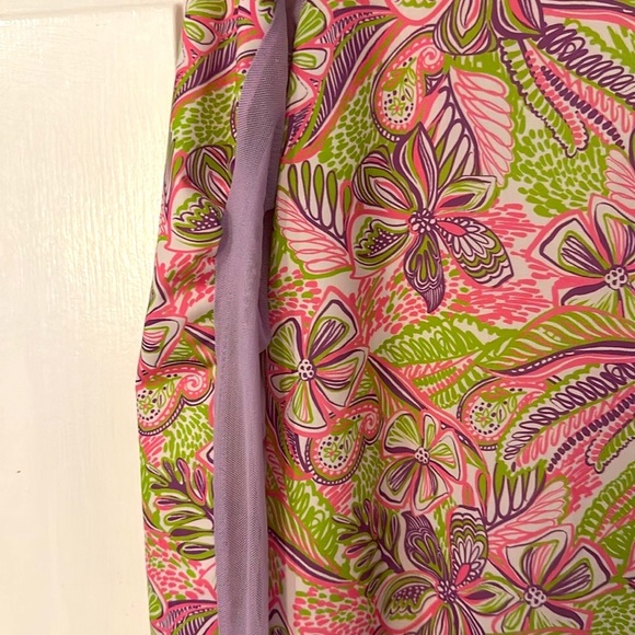 NWOT Stella Parker Golf Collection Floral Print Quarter Zip Pullover Mesh Sleeve - Picture 4 of 8